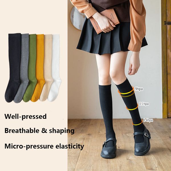 women's spring and summer solid color socks micro pressure stovepipe calf sock uniform knee socking to shape the legs casual cotton soc, Black;white
women's spring and summer solid color socks micro pressure stovepipe calf sock uniform knee socking to shape the legs casual cotton soc, Black;white