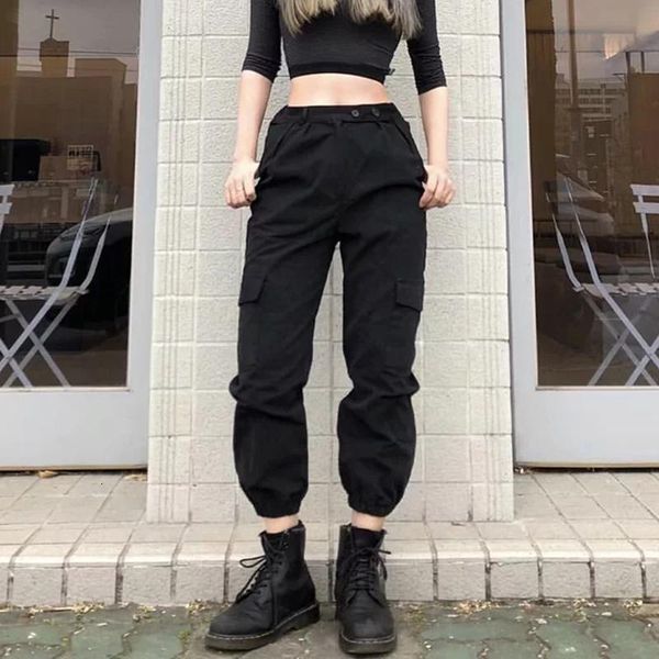 women's pants & capris autumn hip hop women loose high waist street trousers solid big pocket casual trouser, Black;white
women's pants & capris autumn hip hop women loose high waist street trousers solid big pocket casual trouser, Black;white