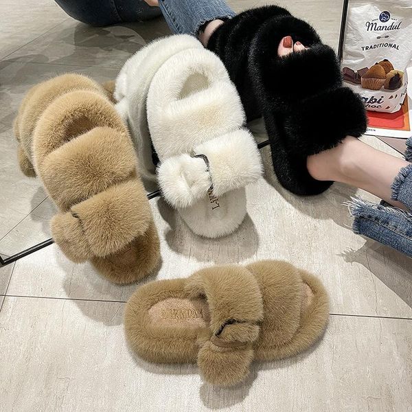 slippers women's platform soft plush furry warm house shoes indoor outdoor faux fur fuzzy slip on breathable footwear pantuflas, Black
slippers women's platform soft plush furry warm house shoes indoor outdoor faux fur fuzzy slip on breathable footwear pantuflas, Black