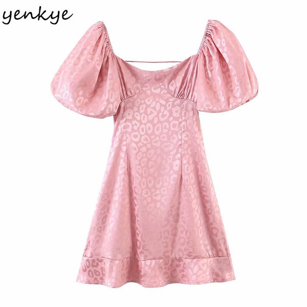 2021yenkye backless pink leopard dress women square neck puff sleeve high waist a-line mini party dresses summer vestido mujer, Black;gray
2021yenkye backless pink leopard dress women square neck puff sleeve high waist a-line mini party dresses summer vestido mujer, Black;gray