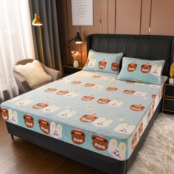 sheets & sets cute bear single bed sheet winter keep warm soft home textile kids bedroom decor non-slip maattress protection cov
sheets & sets cute bear single bed sheet winter keep warm soft home textile kids bedroom decor non-slip maattress protection cov
