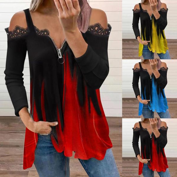 women's blouses & shirts fashion zepper lace blouse autumn winter off shoulder female women long sleeve shirt blusas femininas clothin, White
women's blouses & shirts fashion zepper lace blouse autumn winter off shoulder female women long sleeve shirt blusas femininas clothin, White