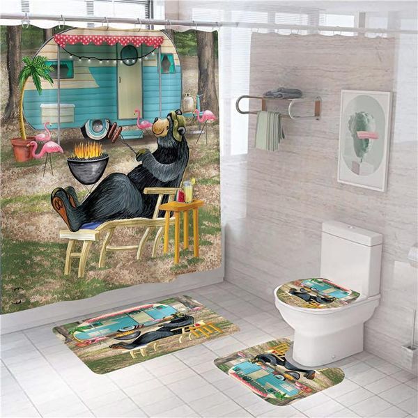 shower curtains cute cartoon animals 3d print 4pcs curtain set soft bath mat rugs anti-slip carpet toilet lid cover wc accessories
shower curtains cute cartoon animals 3d print 4pcs curtain set soft bath mat rugs anti-slip carpet toilet lid cover wc accessories