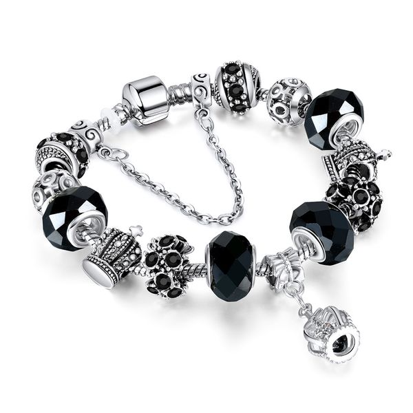 womens beaded strands love jewelry supply crown pendant diamond girl heart chain bracelet cross-border diy beads br009 bracelets for woman, Black
womens beaded strands love jewelry supply crown pendant diamond girl heart chain bracelet cross-border diy beads br009 bracelets for woman, Black