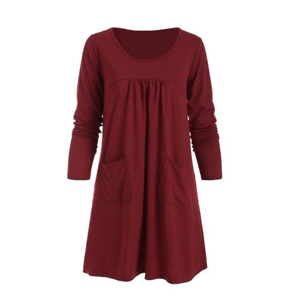 casual dresses women long sleeve mini dress autumn o neck loose pocket daily, Black;gray
casual dresses women long sleeve mini dress autumn o neck loose pocket daily, Black;gray