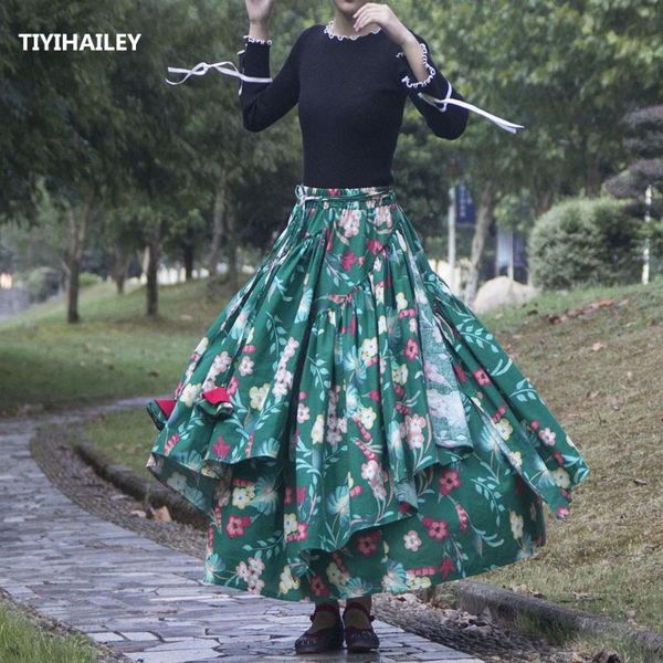 2021 fashion long maxi a-line elastic waist women cotton linen print flower s-2xl irregular green skirt skirts, Black
2021 fashion long maxi a-line elastic waist women cotton linen print flower s-2xl irregular green skirt skirts, Black