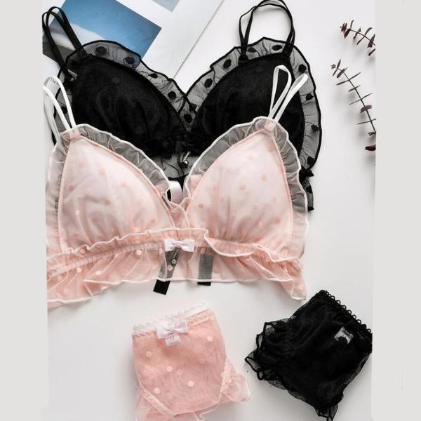 bras sets kawaii japanese lolita princess cute wave point mesh flouncing lingerie set bra & panties bikini women's underwear, Red;black
bras sets kawaii japanese lolita princess cute wave point mesh flouncing lingerie set bra & panties bikini women's underwear, Red;black