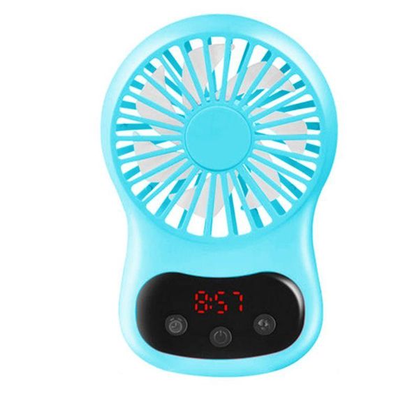 portable creative deskfan with clock usb rechargeable handheld air cooler a0nc electric fans
portable creative deskfan with clock usb rechargeable handheld air cooler a0nc electric fans