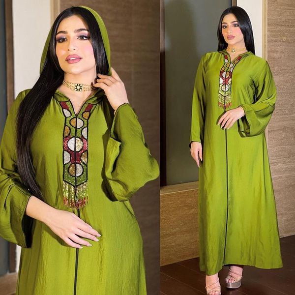 ethnic clothing muslim hooded abaya loose dress women beading tassel gown moroccan dubai arabic clothes djellaba party eid caftan oman, Red
ethnic clothing muslim hooded abaya loose dress women beading tassel gown moroccan dubai arabic clothes djellaba party eid caftan oman, Red