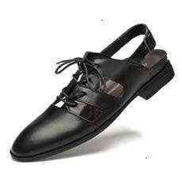 tangzuo h9118 hollow leather shoes, , black and white
