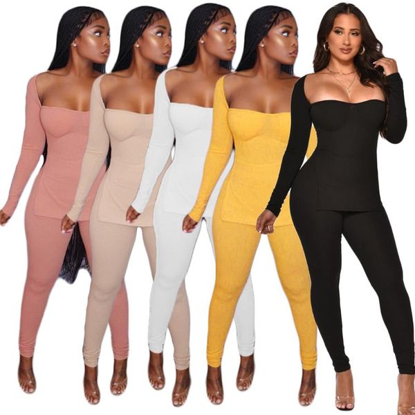 women's two piece pants pieces women set solid slash neck full long sleeves t shirt sports casual outfits fall and winter clothing trac, White
women's two piece pants pieces women set solid slash neck full long sleeves t shirt sports casual outfits fall and winter clothing trac, White