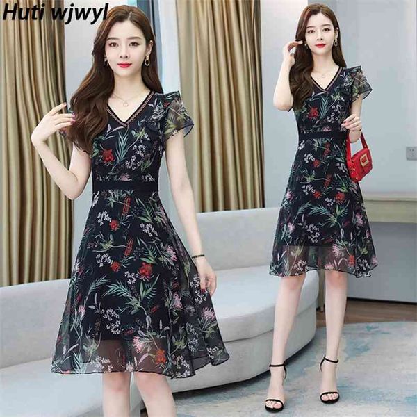 spring summer floral chiffon casual beach sundress elegant women party bodycon vestidos vintage plus size boho midi dresses 210528, Black;gray
spring summer floral chiffon casual beach sundress elegant women party bodycon vestidos vintage plus size boho midi dresses 210528, Black;gray