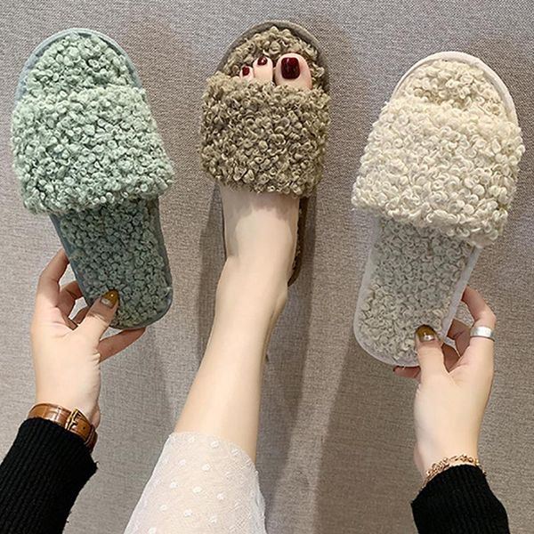 women's winter shoes fashion home soft slippers for women faux fur warm woman beige basic flat, Black
women's winter shoes fashion home soft slippers for women faux fur warm woman beige basic flat, Black