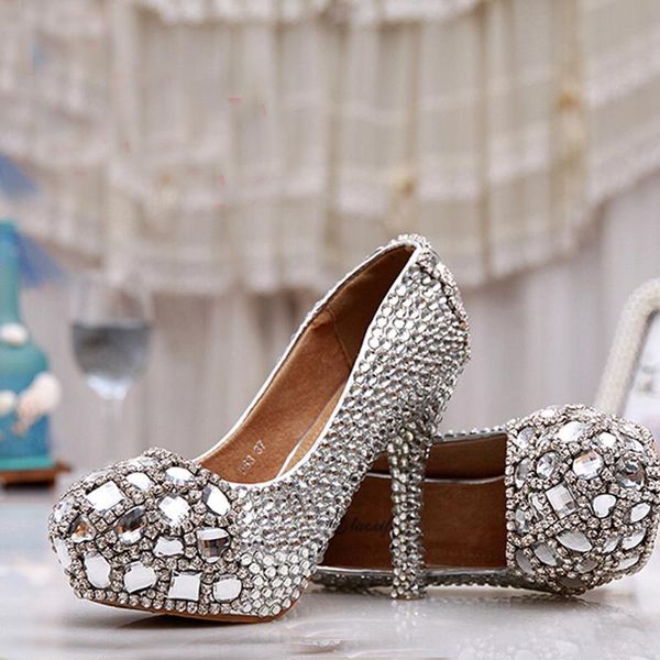 handmade silver high heel crystals and rhinestones bridal wedding shoes diamond lady for party sandals, Black
handmade silver high heel crystals and rhinestones bridal wedding shoes diamond lady for party sandals, Black