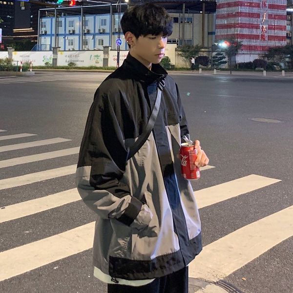 men's hoodies & sweatshirts and women's contrast jacket, harajuku baseball suit, punk, hip hop, spring autumn fashion, korea, loos, Black
men's hoodies & sweatshirts and women's contrast jacket, harajuku baseball suit, punk, hip hop, spring autumn fashion, korea, loos, Black