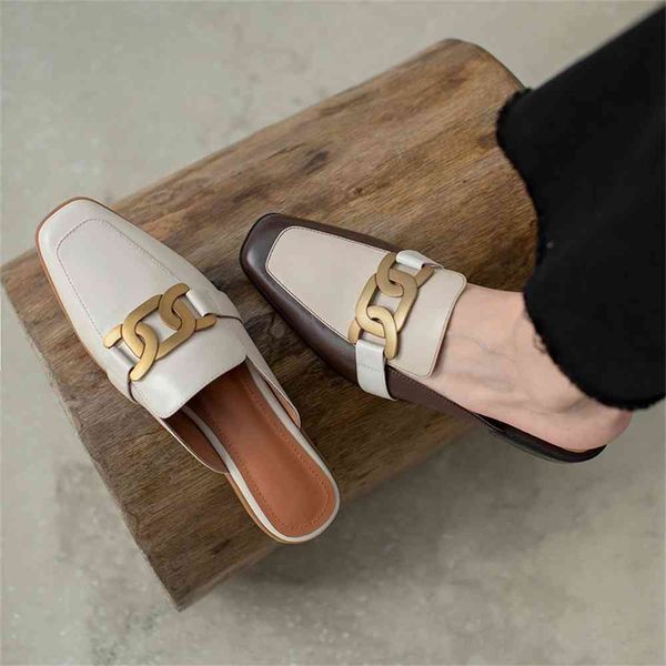 80% off outlet store inside and outside full leather british style baotou flat women's slippers muller women's shoes spring and su, Black
80% off outlet store inside and outside full leather british style baotou flat women's slippers muller women's shoes spring and su, Black