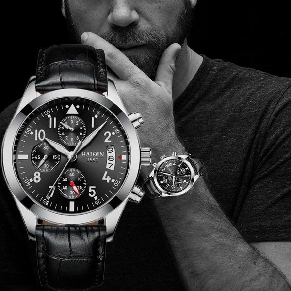 wristwatches haiqin men's watches quartz watch men waterproof chronograph military sports clock relogio masculino, Slivery;brown
wristwatches haiqin men's watches quartz watch men waterproof chronograph military sports clock relogio masculino, Slivery;brown