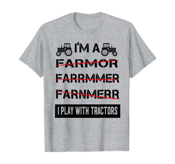 i'm a farmer farmor farrmmer farnmerr i play with tractors t-shirt, White;black
i'm a farmer farmor farrmmer farnmerr i play with tractors t-shirt, White;black