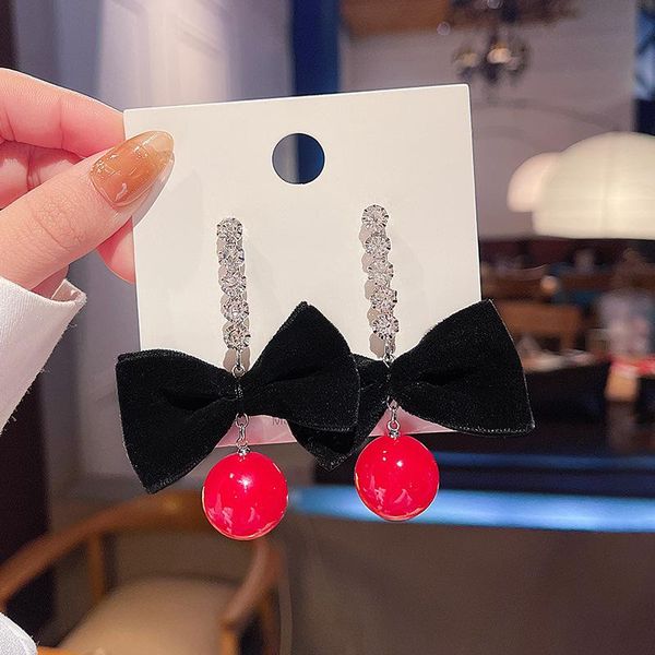 dangle & chandelier exknl 2021 long bow drop earrings for wedding women big red pearl fashion shiny korean crystal female jewelry, Silver
dangle & chandelier exknl 2021 long bow drop earrings for wedding women big red pearl fashion shiny korean crystal female jewelry, Silver