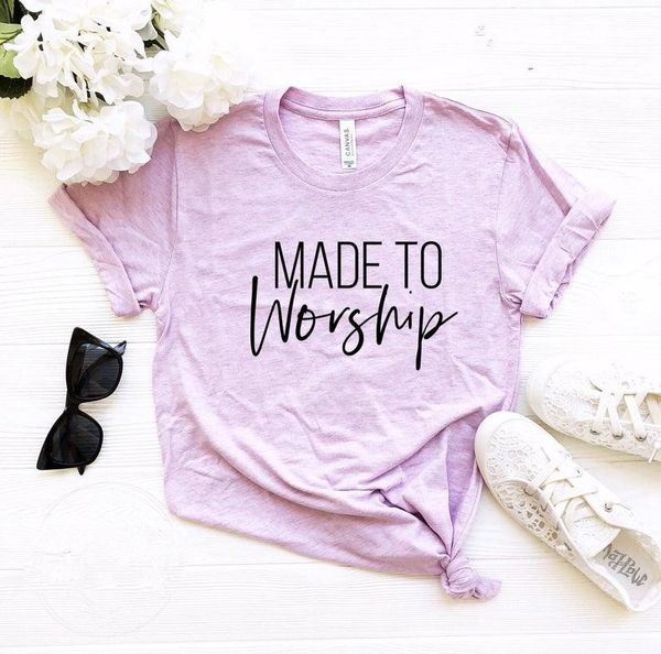 made to worship spiritual christian shirt 100% cotton streetwear female clothes letter print graphic o neck ladies drop women's t-shirt, White
made to worship spiritual christian shirt 100% cotton streetwear female clothes letter print graphic o neck ladies drop women's t-shirt, White