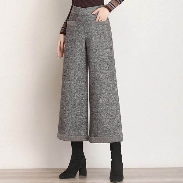 women's pants & capris women elastic high waist woolen wide leg autumn winter office lady vintage elegant loose casual straight mom 302, Black;white
women's pants & capris women elastic high waist woolen wide leg autumn winter office lady vintage elegant loose casual straight mom 302, Black;white