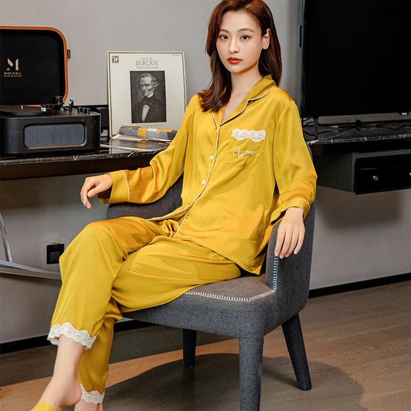 spring women long sleeve pants silk satin pajama set sleepwear bride bridesmaid wedding nightwear homewear, Black;red
spring women long sleeve pants silk satin pajama set sleepwear bride bridesmaid wedding nightwear homewear, Black;red