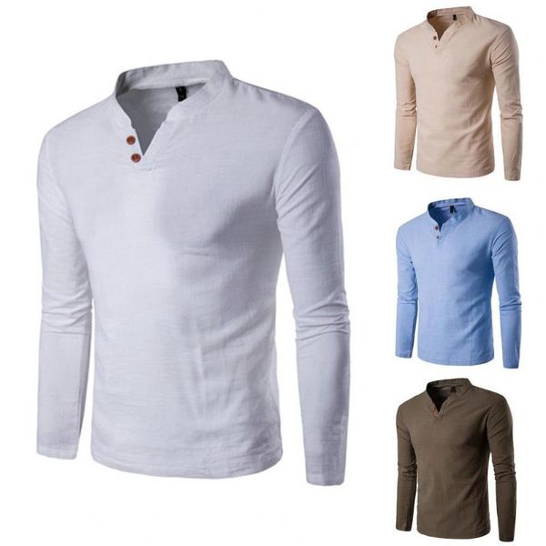 men's t-shirts solid color t shirt for men long sleeve buttons stand collar slims tees male pullover camiseta hombre, White;black
men's t-shirts solid color t shirt for men long sleeve buttons stand collar slims tees male pullover camiseta hombre, White;black