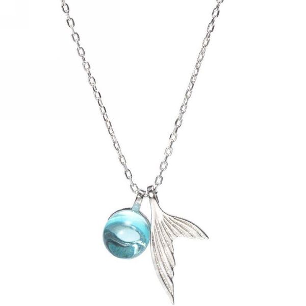 blue mermaid tears clavicle chain female simple short pendant sen fresh foam necklace chains, Silver
blue mermaid tears clavicle chain female simple short pendant sen fresh foam necklace chains, Silver
