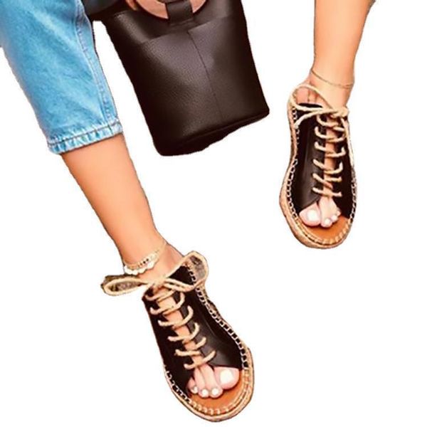 sandals ladies slippers beach shoes rome 2021 women's essence woven flat heel breathable non-slip wear-resistant, Black
sandals ladies slippers beach shoes rome 2021 women's essence woven flat heel breathable non-slip wear-resistant, Black