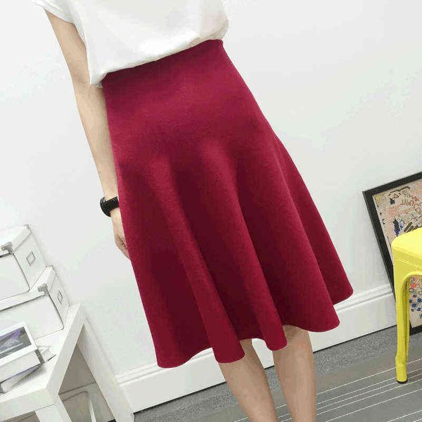 autumn winter knitted skirt women midi high waist a line knit skirts one-pieces seamles pleated jupe saia 211119, Black
autumn winter knitted skirt women midi high waist a line knit skirts one-pieces seamles pleated jupe saia 211119, Black