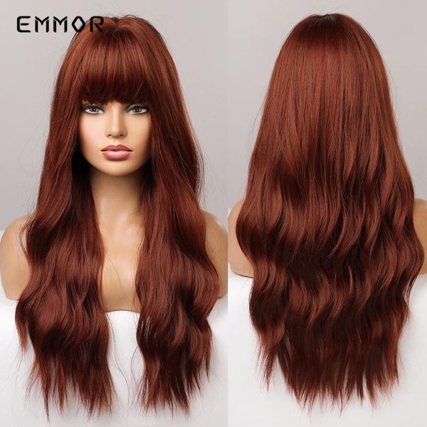 synthetic wigs emmor wine red natural heat resistant wavy for women long body water wave wig with bangs cosplay hair, Black
synthetic wigs emmor wine red natural heat resistant wavy for women long body water wave wig with bangs cosplay hair, Black
