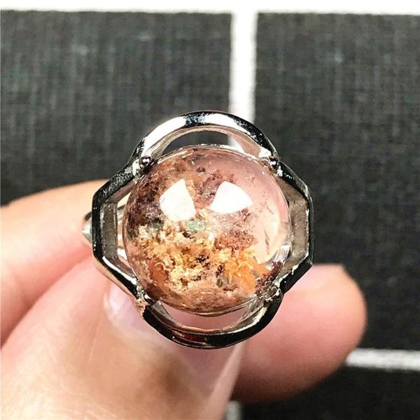 cluster rings 12mm genuine natural ghost red phantom quartz ring jewelry for woman man crystal beads garden stone silver adjustable, Golden;silver
cluster rings 12mm genuine natural ghost red phantom quartz ring jewelry for woman man crystal beads garden stone silver adjustable, Golden;silver