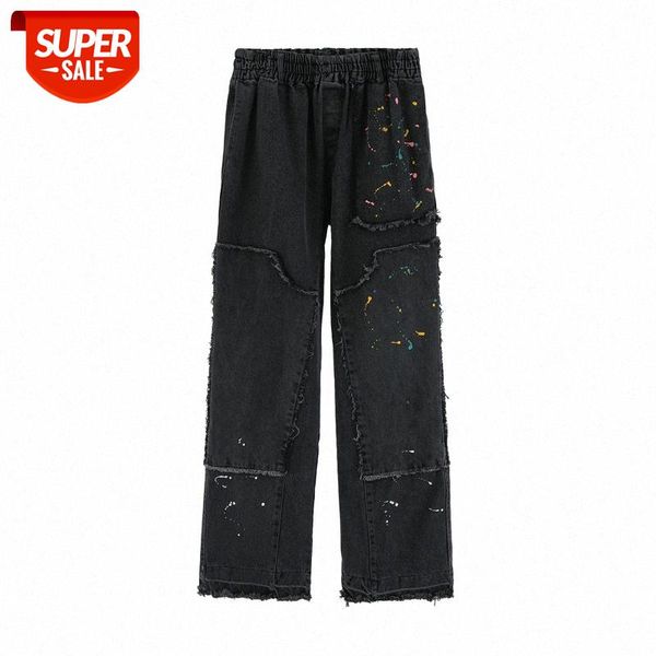 straight ink-sprayed jeans male hip-hop street raw edge stitching distressed washed casual trousers #ov9e, Black
straight ink-sprayed jeans male hip-hop street raw edge stitching distressed washed casual trousers #ov9e, Black