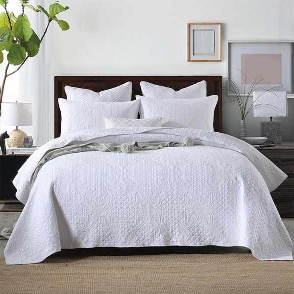 comforters & sets white cotton bedspread on the bed quilt set 3-piece embroidered cover pillowcase queen size quilted blanket for
comforters & sets white cotton bedspread on the bed quilt set 3-piece embroidered cover pillowcase queen size quilted blanket for