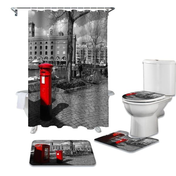 red mail box street building bathroom set durable fabric waterproof shower curtain rug carpet toilet lid cover bath mat curtains
red mail box street building bathroom set durable fabric waterproof shower curtain rug carpet toilet lid cover bath mat curtains