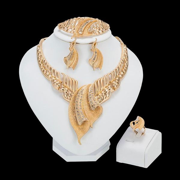earrings & necklace wholesale bridal crystal bracelet african beads jewelry sets for women gold color wedding accessories, Silver
earrings & necklace wholesale bridal crystal bracelet african beads jewelry sets for women gold color wedding accessories, Silver