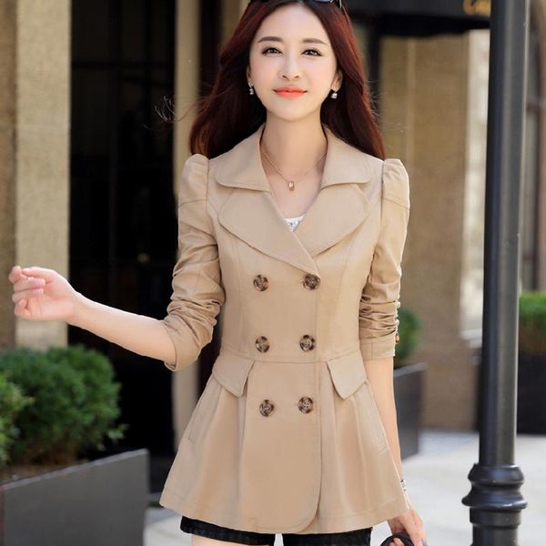 women's trench coats vintage casual office lady business short outwear 1pc autumn spring women double breasted coat khaki, Tan;black
women's trench coats vintage casual office lady business short outwear 1pc autumn spring women double breasted coat khaki, Tan;black