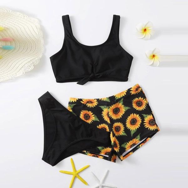 one-pieces children girls swimwear sunflower vest teenage summer swimsuit cow print solid color 3-piece bikini swimming suit 8-14 years, Black
one-pieces children girls swimwear sunflower vest teenage summer swimsuit cow print solid color 3-piece bikini swimming suit 8-14 years, Black