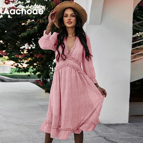 aachoae bohemian printed v neck chiffon dress women long sleeve ruffles beach elegant a line summer casual midi dresses, Black;gray
aachoae bohemian printed v neck chiffon dress women long sleeve ruffles beach elegant a line summer casual midi dresses, Black;gray