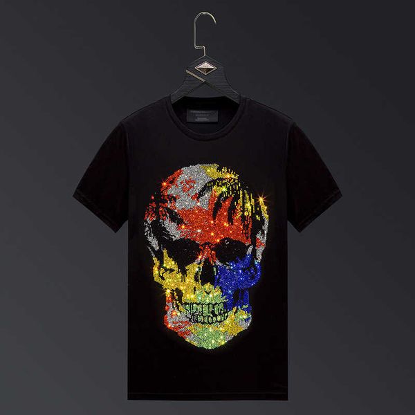 drilling skull head short sleeve t-shirt men's loose and versatile ins ice trend brand summer half sleeve clothes, White;black
drilling skull head short sleeve t-shirt men's loose and versatile ins ice trend brand summer half sleeve clothes, White;black