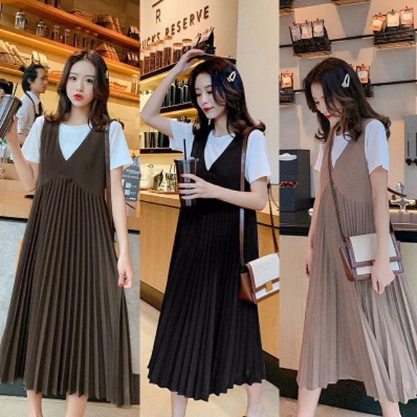 maternity dresses pleated dress clothes for pregnant women 2pcs sets elegant pregnancy clothing, White
maternity dresses pleated dress clothes for pregnant women 2pcs sets elegant pregnancy clothing, White