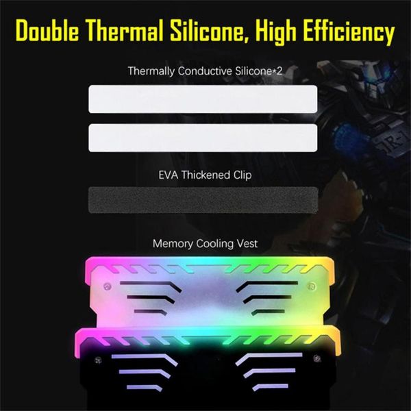 memory heatsink radiator dc 12v 3pin cooling vest 256 rgb automatic light for computer ram ddr3 ddr4 drop lappads
memory heatsink radiator dc 12v 3pin cooling vest 256 rgb automatic light for computer ram ddr3 ddr4 drop lappads