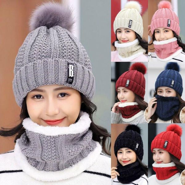 hats, scarves & gloves sets women's fashion winter hat scarf set of and for women girl warm beanies ring pompoms hats, Blue;gray 
hats, scarves & gloves sets women's fashion winter hat scarf set of and for women girl warm beanies ring pompoms hats, Blue;gray