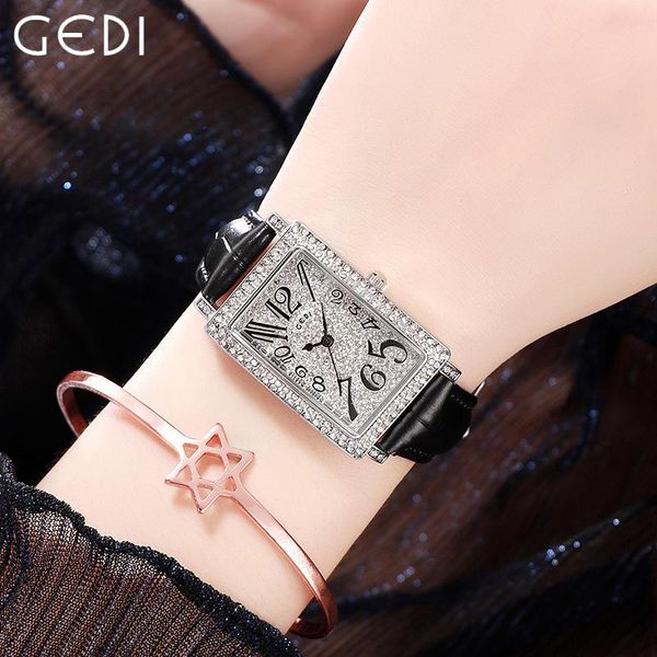 wristwatches gedi retro women leather dress watch rectangle luxury full rhinestone quartz ladies waterproof fashion clock analog, Slivery;brown
wristwatches gedi retro women leather dress watch rectangle luxury full rhinestone quartz ladies waterproof fashion clock analog, Slivery;brown