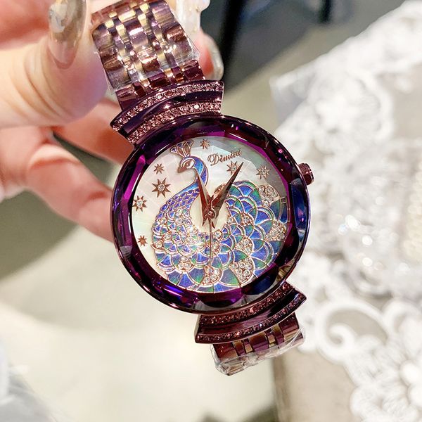 timini 2021 new peacock watch minority leisure steel band rhine-stone fashion net red women's watch, Slivery;brown
timini 2021 new peacock watch minority leisure steel band rhine-stone fashion net red women's watch, Slivery;brown