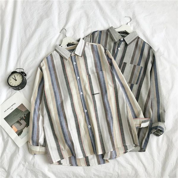 japanese harajuku shirts vintage casual loose oversize long sleeve striped fashion ropa hombre men's clothing db60sh, White;black
japanese harajuku shirts vintage casual loose oversize long sleeve striped fashion ropa hombre men's clothing db60sh, White;black