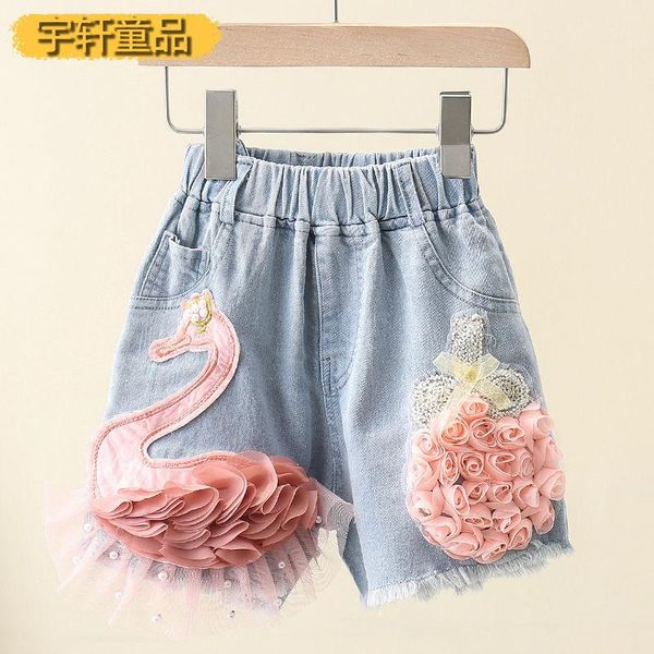 shorts girls' denim 2021 summer korean style swan western girl small medium large children outerwear pants fashion, Black
shorts girls' denim 2021 summer korean style swan western girl small medium large children outerwear pants fashion, Black
