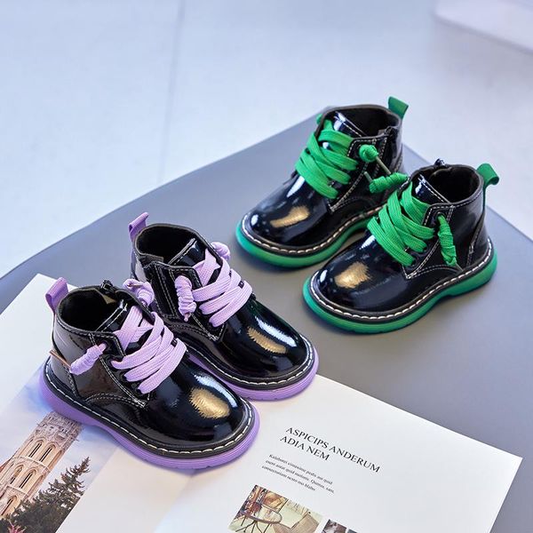 boots bling shining patent leather shoes baby girls short zipper 1-8 years old soft sole all match kids t21n09ls-07, Black;grey
boots bling shining patent leather shoes baby girls short zipper 1-8 years old soft sole all match kids t21n09ls-07, Black;grey