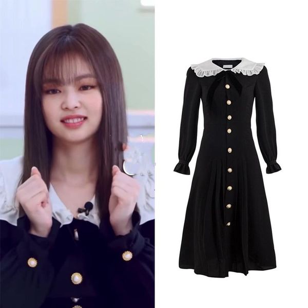 casual dresses kpop korean celebrity retro french black doll collar long dress women streetwear party sweet high waist puff sleeve, Black;gray
casual dresses kpop korean celebrity retro french black doll collar long dress women streetwear party sweet high waist puff sleeve, Black;gray