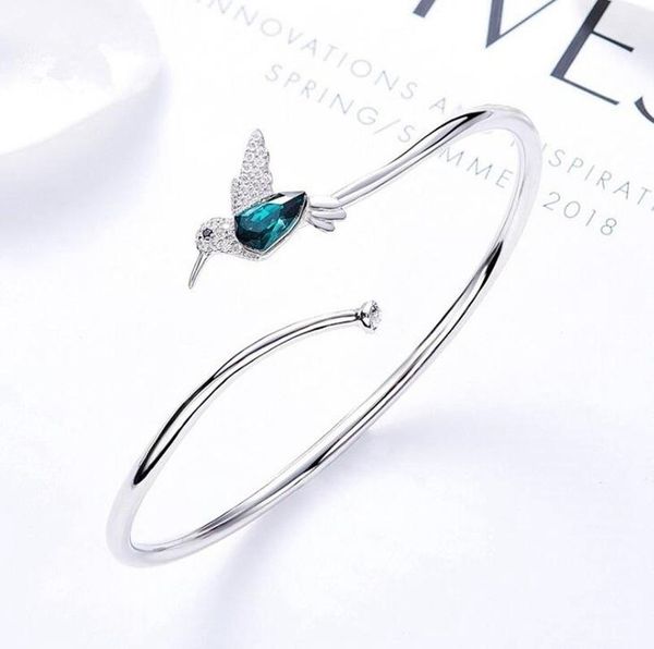 bangle sweet romantic zircon exquisite bird open bracelet women's fashion elegant wedding jewelry gift, Black
bangle sweet romantic zircon exquisite bird open bracelet women's fashion elegant wedding jewelry gift, Black